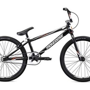 Mongoose Title Elite 24 BMX Race Bike with 24-Inch Wheels in Black for Advanced and Returning Riders, Featuring Professional-Grade 6061 Tectonic T1 Biaxial Hydroformed and Butted Aluminum Frame