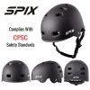 SPIX Skateboard Helmet, Multi-Sport Cycling Skate BMX Bike Helmet for Kids Youth and Adults (S/M, Black)