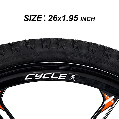 ZUKKA Bike Tire,26x 1.95 inch Foldable Bead Replacement Mountain Bicycle Tires