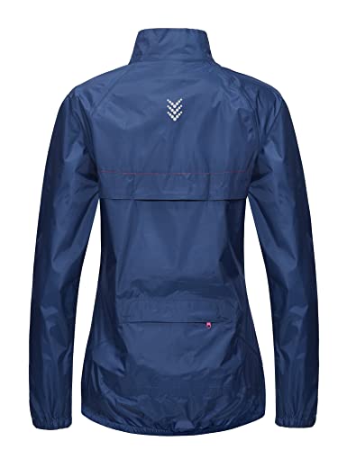 Little Donkey Andy Women's Golf Rain Jacket, Waterproof Cycling Jacket, Packable Windbreaker Navy Size S