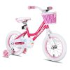 JOYSTAR 16 Inch Girls Bike Toddler Bike for 4 5 6 7 Years Old Girl 16" Kids Bikes for Ages 4-7 yr with Training Wheels and Basket Children's Bicycle in Fuchsia