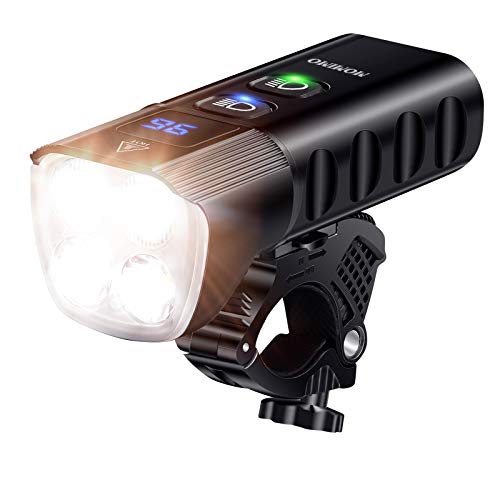 Bike Light Front, Super Bright 10000 Lumens USB Rechargeable Bicycle Headlight with IP65 Waterproof and 13 Lighting Modes Bicycle Light Fits for Bike All Road Bicycle Mountain Night Riding