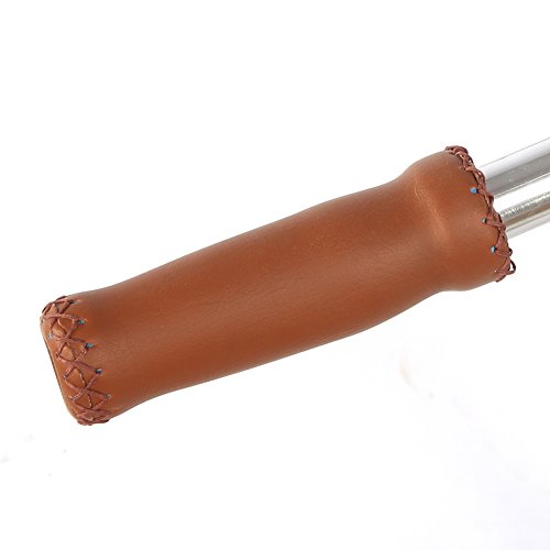 Bicycle Retro Artificial Leather Handle Grips Cycling MTB Road Mountain Bike Handlebar Grips (Brown)