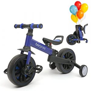 Baby Balance Bike–3 in 1 Convertible Toddler Balance Bike for 1-3 Year Old Boys Girls with Removable Pedal and 2 Gear Adjustable Seat Height,First Birthday Gifts,Light Blue
