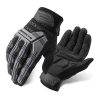 Rock BROS Mountain Bike Gloves Dirt Bike Gloves Motorcycle Cycling Gloves with 6MM Gel Pad Touch Screen Knuckle Protection Gloves for BMX MX ATV MTB Racing Black-XL