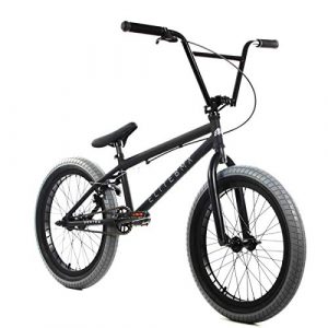 Elite BMX Bicycle 20" & 18” Destro Model Freestyle Bike - 3 Piece Crank (Black W/Grey, 20")