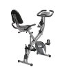 PLENY Folding Exercise Stationary Bike Workout, 5-In-1 Folding Indoor Cycling Exercise Bike, Magnetic Upright Workout Bike with Arm Exercise Resistance Bands and Ankle Strap for Home Gym