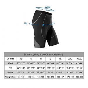 Santic Cycling Men's Shorts Biking Bicycle Bike Pants Half Pants 4D Coolmax Padded Gray M