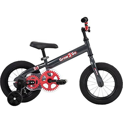 Huffy 22301 Grow 2 Go Balance Bike to Pedal Con Version Kids Bike44; Gray - One Size
