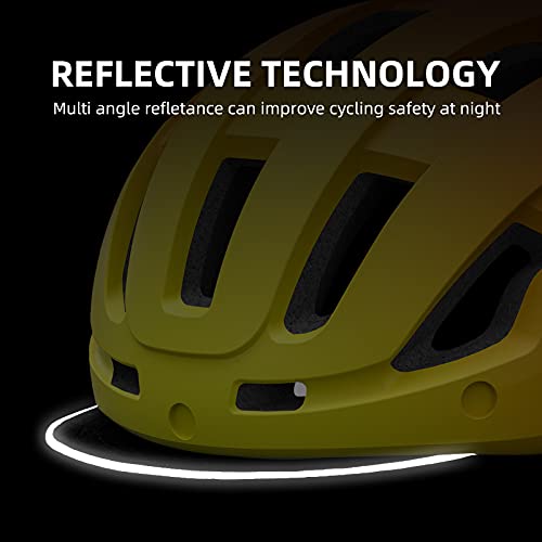 BATFOX Adults Bike Helmet Helmets for Mens WomensCasco de Bicicleta Scooter Street Urban Commuter Road Cycling Helmets with Rechargeable Led Light Visor Portable Backpack (Orange-(Lens+Cloth Visor))