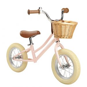 Retrospec Baby Beaumont Kids' Balance Bike for Toddlers, No Pedals, Air Filled Tires (2-3 yrs) - Blush