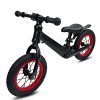HEMDRE Kids Balance Bike for Boys and Girls 18 Months, 2, 3, 4 and 5 Years Old, 12" Black Infant Training Bike Without Pedals and Adjustable Seat Height，Pneumatic Rubber Tires…
