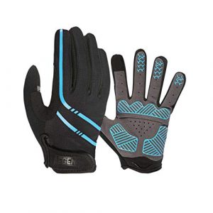 Aegend Breathable Full Finger Cycling Gloves - Touch Screen, Anti-Slip Bike Gloves, Lightweight Mountain Bike Gloves for Biking, Climbing, Hiking, Unisex Motorcycle Gloves for Men/Women, L