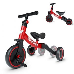 besrey 5 in 1 Toddler Bike for 10 Month to 4 Years Old Kids, Toddler Tricycle Kids Trikes Tricycle Ideal for Boys Girls, Balance Training