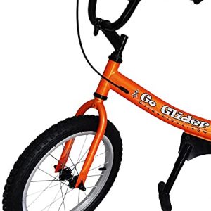 Glide Bikes Kid's Go Glider Balance Bike, Orange, 16-Inch