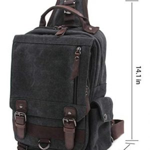 Mygreen Men's Canvas Sling Bag Backpack Crossbody Travel Chest Bags Daypacks