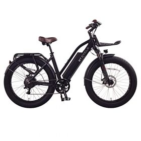 ET.Cycle T720 Electric Fat Tire Bike e Bike for Adults, 48V720Wh Large Removable Battery, 8 Speed Gear, Disc Brakes, Matte Black 26
