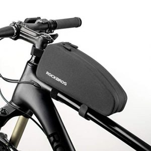 ROCKBROS Bike Bag Top Tube Bike Frame Bag Waterproof Two Zipper Pockets Bike Pouch Top Tube Bike Bags for Bicycles