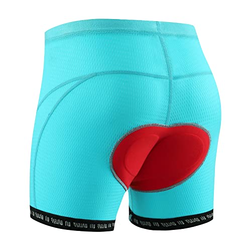 BALEAF Women's Cycling Underwear 3D Padded Biking Shorts Bike Mountain Liner Breathable Chamois, Blue XL