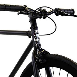 Golden Cycles Fixed Gear Bike Steel Frame with Deep V Rims Collection, Vader, 55