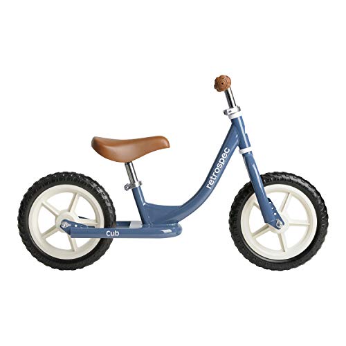 Retrospec Cub Kids Balance Bike No Pedal Bicycle - Beginner Toddler Bike - Steel Frame & Air-Free Tires - Girls & Boys 2-5 Years - Navy