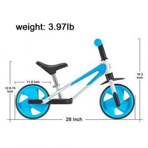 Mtbkwinn Sport Baby Toddler Balance Bike for Toddlers and Baby, 8-12 Inch Wheels Convertible Bike for Kids, Adjustable Cycle with Rubber Tires for Boy & Girl, Age 18M+