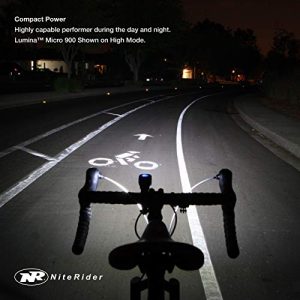 NiteRider Lumina Micro 900 Front Bike Light Sabre 110 Rear Bike Light Combo Pack- USB Rechargeable Bicycle Headlight LED Front Light Water Resistant Mountain Road City Commuting Cycling Safety Flash