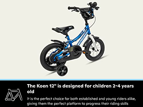 Schwinn Koen & Elm Toddler and Kids Bike, 12-Inch Wheels, Training Wheels Included, Blue