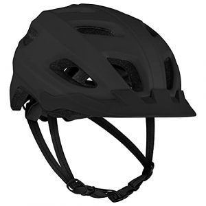 Retrospec Lennon Bike Helmet with LED Safety Light Adjustable Dial & Removable Visor - Adjustable Bicycle Helmet for Adult Men & Women - Matte Black One Size