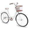 26 inch Complete Cruiser Bikes for Women, Single Speed Comfortable Womens Bike with Baskets, Classic Retro Beach Cruiser Bike, Womens Beach Cruiser Bike for Leisure Picnics & Shopping (B)