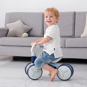 Baby Balance Bike Toddler Bicycles 18-48 Months Gifts for 2 Year Old Boy Ride On Toy for Balance, Cycling and Running Training with Adjustable Seat Blue