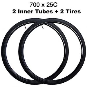AR-PRO 2-Set Tires and Tubes Replacement for 700Cx32mm Road Bike with Presta Valve 48mm | Made from Heavy Duty Rubber, Made to Last