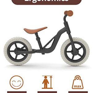Lightweight Toddler Balance Bike - Easily Adjustable Seat and Handlebar, Puncture-Proof 10-inch Wheels