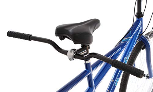 Pacific Dualie Adult Tandem Bike, 26-Inch Wheels, 2-Seater, 21-Speed, Linear Pull Brakes, Blue