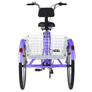MOONCOOL Adult Tricycles 3 Wheel 7 Speed Trikes, 20/24 / 26 inch Adult Trikes 3 Wheeled Bike with Basket for Seniors, Women, Men.