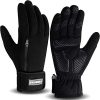 HOLOHOLO Winter Cycling Gloves Touchscreen Warm Gloves Windproof & Waterproof Gloves for Cycling, Skiing Running Outdoor Sports. Suits Men & Women (Black, XL)