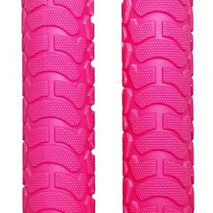Fito Rubber Handlebar Grips - Pink, for Beach Cruiser Bike, Fixie Fixed Gear Bike, Road Bikes, BMX Bikes, Mountain Bicycles Handle bar.