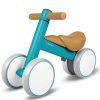 XJD Baby Balance Bikes for 10-36 Months Boy Girl Toddler Bike Adjustable Height Infant No Pedal 4 Wheels Bicycle First Birthday Gift Baby Toys for 1 Year Old Children Walker, SkyBlue