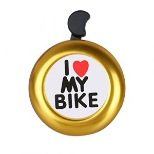 DUNCHATY Yellow I Like My Bike Bell - Bicycle Bell - Loud Aluminum Bike Horn Ring Mini Bike Accessories for Adults Men Women Kids Girls Boys Bikes