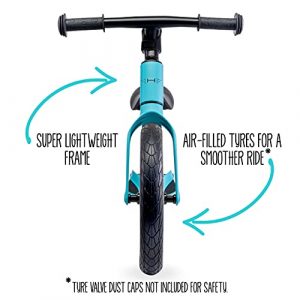 Hornit AIRO Balance Bike for 18 Month Toddlers to 5 Year Old Kids, Super Lightweight Magnesium Alloy, No Pedal, Adjustable Seat, Rubber Tires