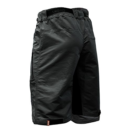 The Enduro - Men’s MTB Off Road Cycling Shorts with ClickFast Padded Undershorts with Coolmax Technology (Large, Black)