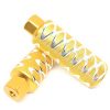 WADEKING Bike Pegs 4.3" Length, Fit 3/8 inch Axles, for Freestyle BMX Bikes and All Kinds of Bicycles, Durable, Stylish Non-Slip Carving（2 Pieces）(Yellow)