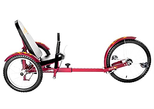 Mobo Triton Pro Adult Tricycle. Recumbent Trike. Adaptive 3-Wheel Bike Men Women, Cranberry,28 x 29 x 48 inches (61” Extended)