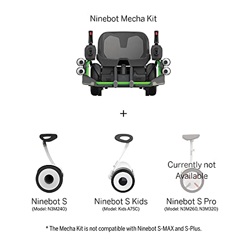 Segway Ninebot Mecha Kit, Applicable to Electric Self-Balancing Scooter, Human-Body Sensor in Joystick, Mobile App Integration (Not Included Ninebot S Models)