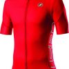 Castelli Cycling Entrata V Jersey for Road and Gravel Biking l Cycling - Fiery Red - Medium