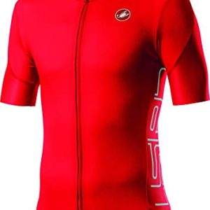 Castelli Cycling Entrata V Jersey for Road and Gravel Biking l Cycling - Fiery Red - XX-Large