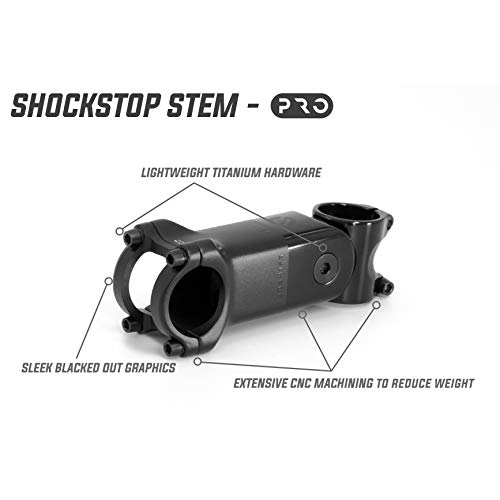 REDSHIFT ShockStop PRO Suspension Stem for Bicycles, Shock-Absorbing Bike Handlebar Stem for Road, Gravel, Hybrid, and E-Bikes, 6 Degree x 110 mm