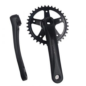 CDHPOWER 36T Single Speed Crankset 170mm x 36T for Mountain Road Bike Fixed Gear Bicycle Folding Bicycle(Square Taper, Black,36T, Sprocket)