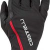 Castelli Cycling Spettacolo ROS Glove for Road and Gravel Biking I Cycling - Black Red - Large