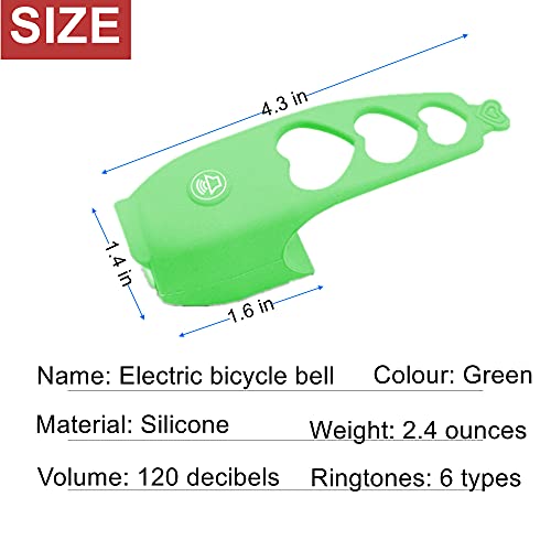 MOFOPAKOO Electric Bike Horn 120 dB 6 Sound Modes Bicycle Horn Loud Bike Bells for Adults＆Kids Waterproof Electric Bicycle Bells Cycling Bells